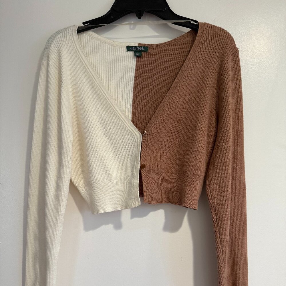 Wild Fable color block cropped cardigan
